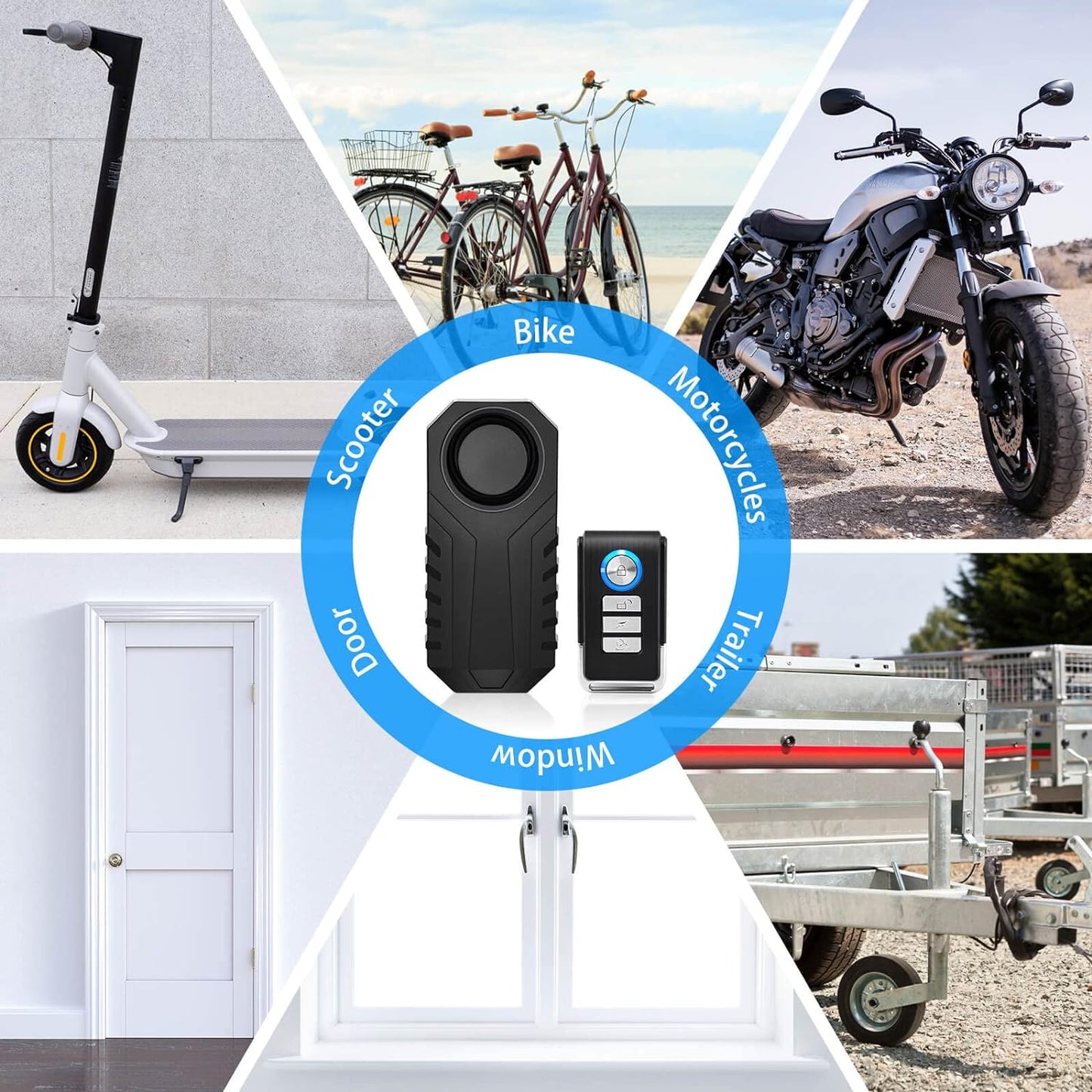 3Set Vibration Sensing Bike Alarm with Remote, 113Db Loud Bicycle Alarm System anti Theft, Wireless Motorcycle Alarm for Electric Bike Tricycle Mobility Scooter Vehicles Ebike for Cycling Security