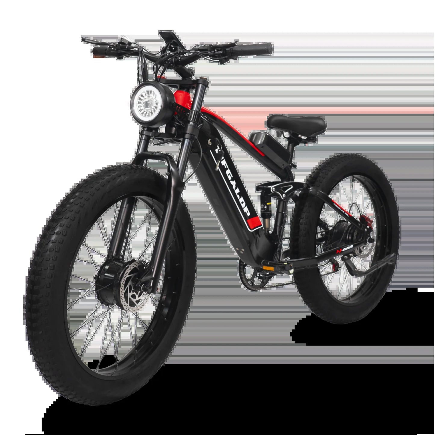 Adult Electric Bike, Dual Motor, 52V 22Ah UL2849 Removable Lithium Battery 26 Inch Fat Tire Off-Road Electric Mountain Bike, 7 Speeds