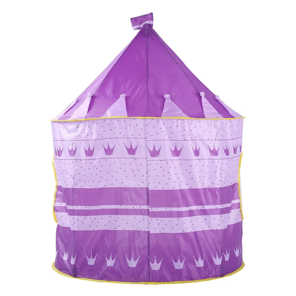 Folding Children Kids Playhouse Princess Tent Tunnel In/Outdoor for Boys Girls Autumn Sale-Purple