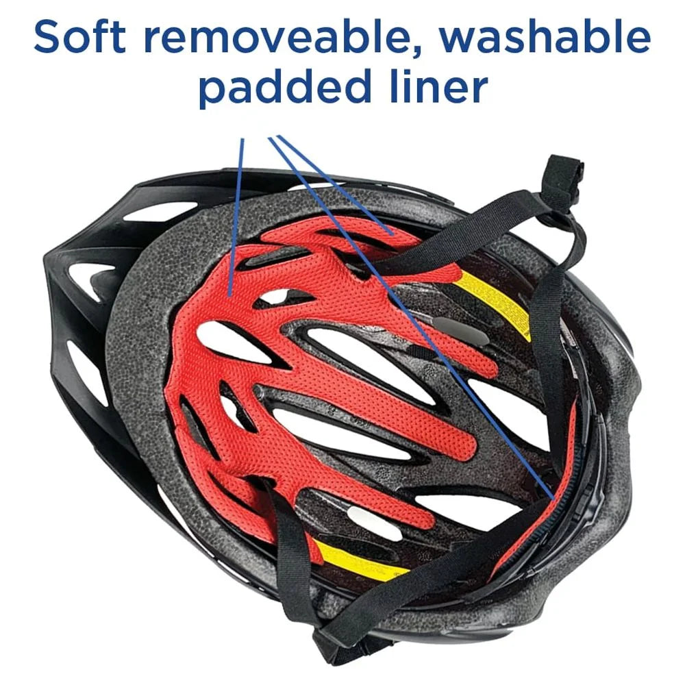 Adult Black Bike Helmet (Universal Adjustment, 24 Vents, Ages 14+)