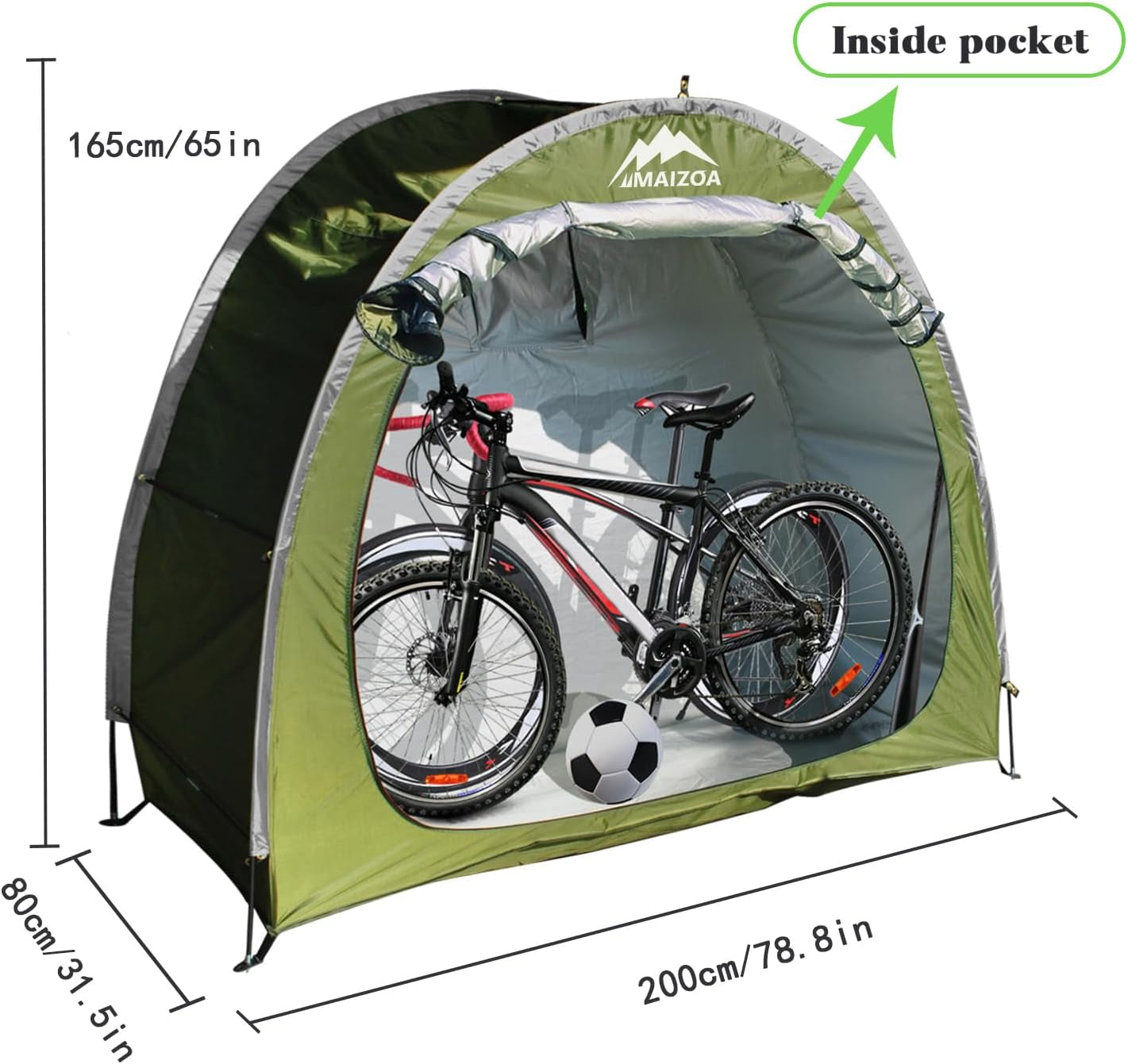 Outdoor Bike Covers Storage Shed Tent,210D Oxford Thick Waterproof Fabric,Outdoor Aluminum Alloy Bracket Bicycle Storage Shed, Neat Tent Bicycle Cover