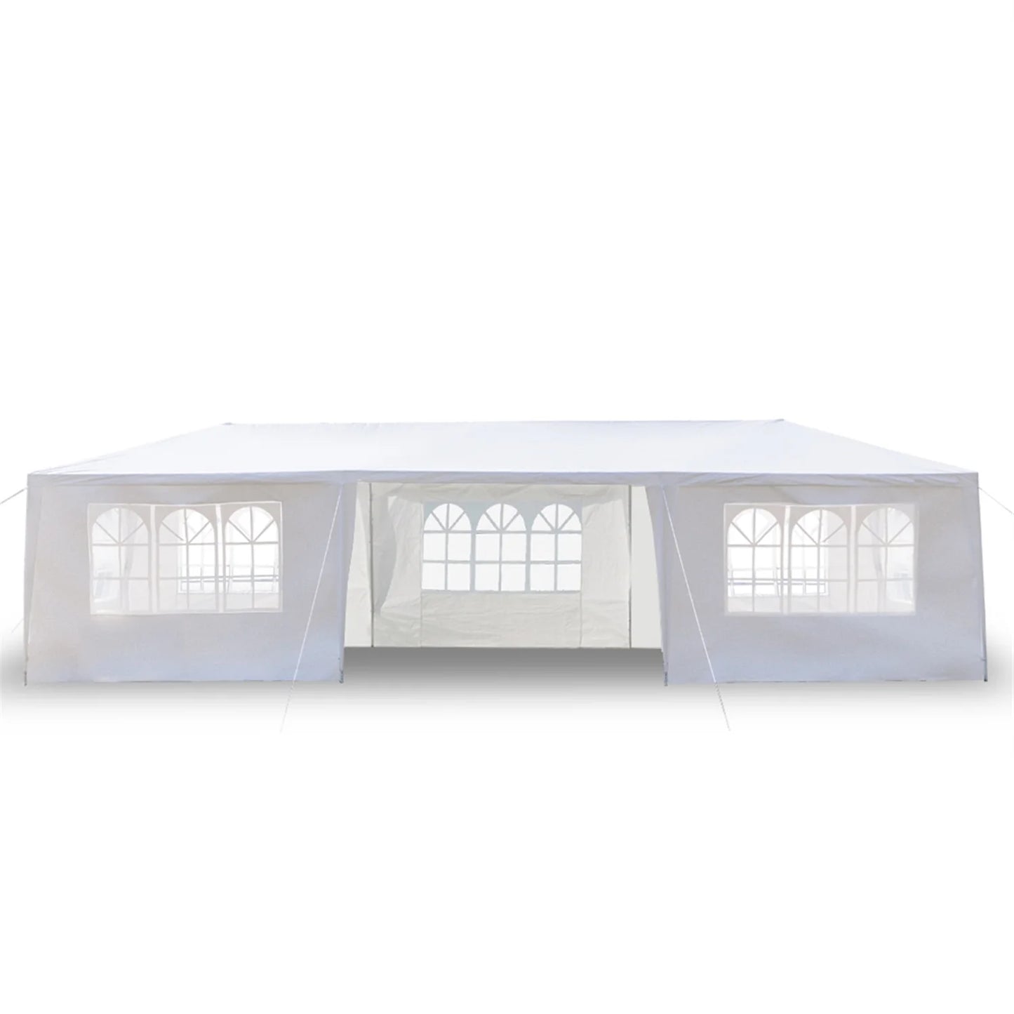 Outdoor Party Tent with 7 Side Walls, 10' X 30' White Patio Gazebo Canopy Tent for Outside, Sunshade Shelter Folding Gazebo Canopy Tent, Waterproof Outdoor Gazebo Tent for Backyard Wedding
