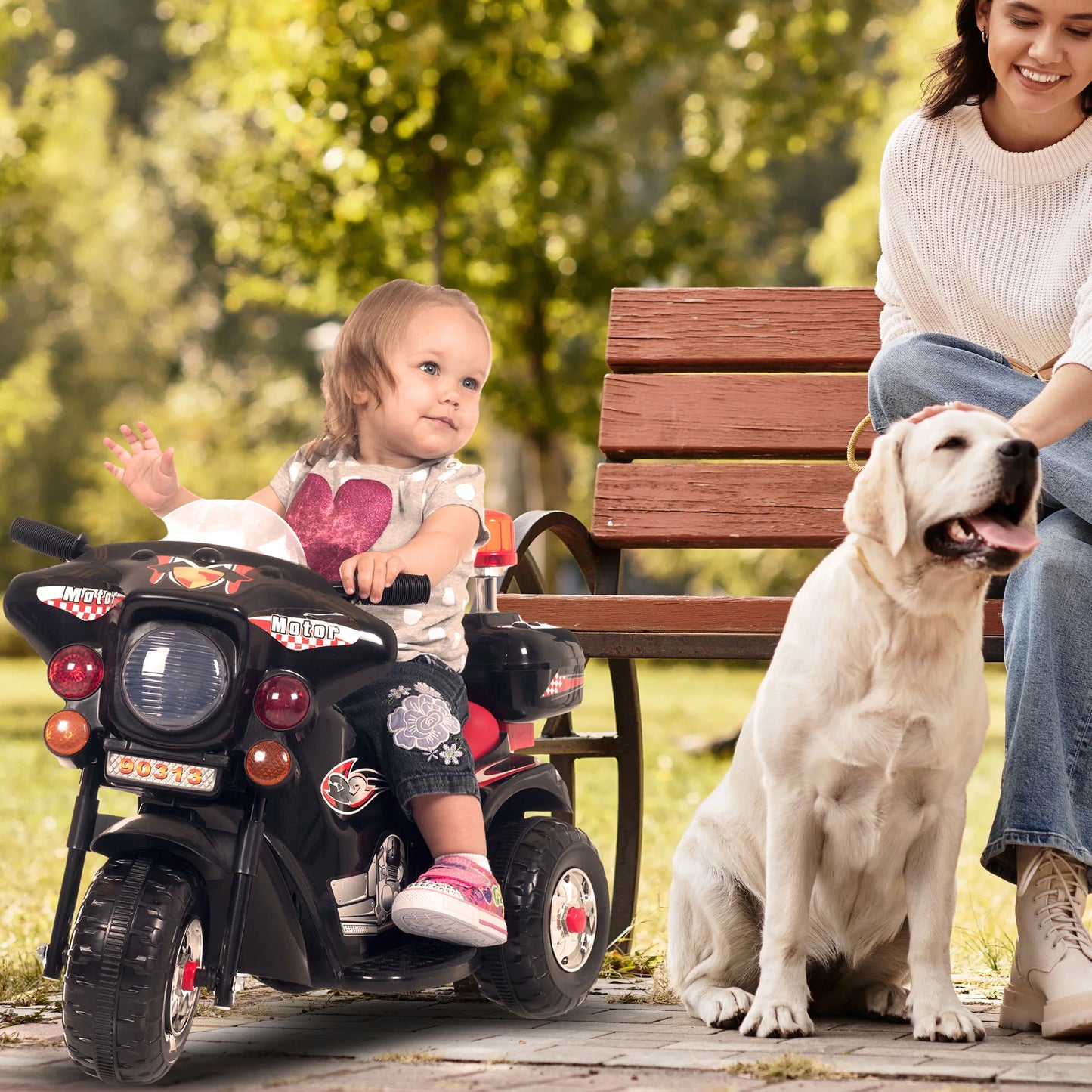 3 Wheel Motorcycle Battery Powered Ride on Toy for Kids by
