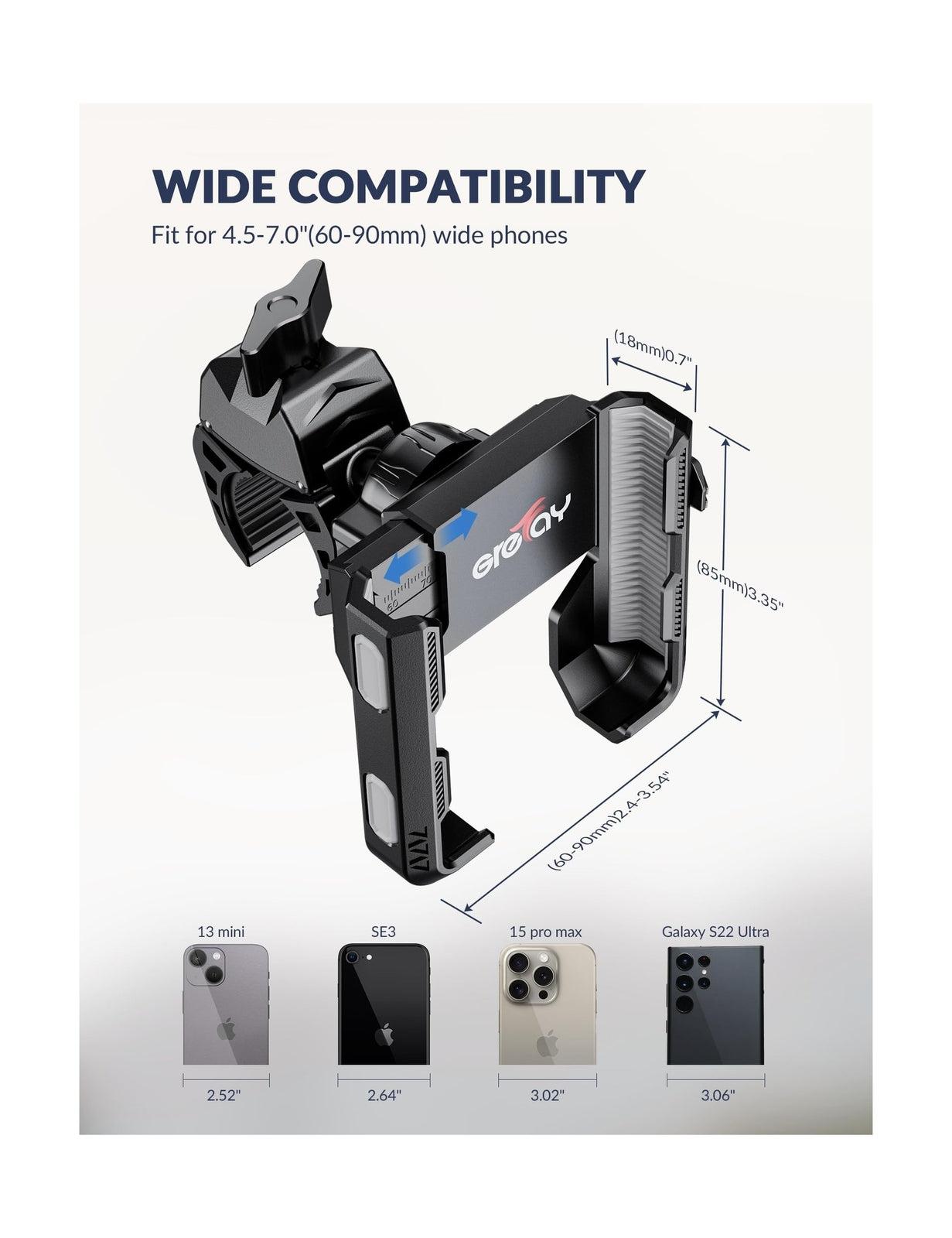 Bike Phone Mount for Electric, Mountain, Scooter, and Dirt Bikes [Camera Frie...