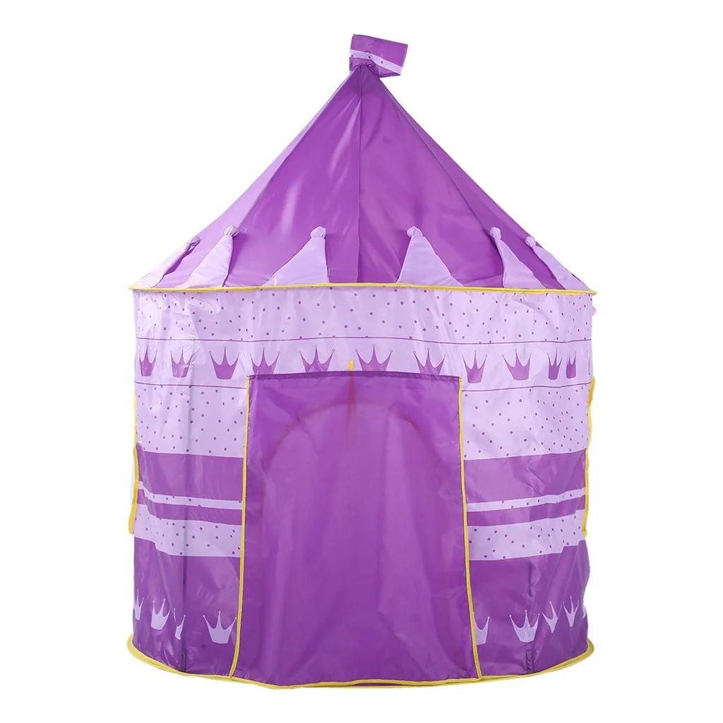 Folding Children Kids Playhouse Princess Tent Tunnel In/Outdoor for Boys Girls Autumn Sale-Purple