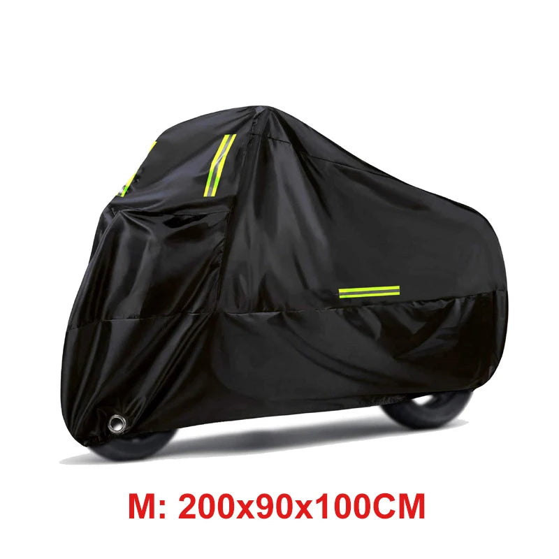 M-4XL190T Motorcycle Cover Universal Outdoor Uv Protector All Season Waterproof Bike Rain Dustproof 210D Motor Scooter Cover