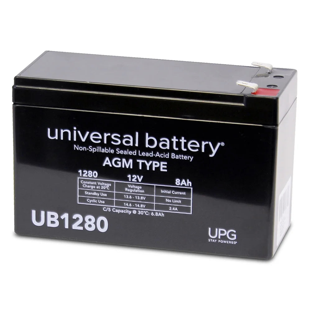 (2 Pack) 12V Battery - 8Ah F1 AGM Battery - Brand - UB1280 - Rechargeable - for Hunting Game Feeders