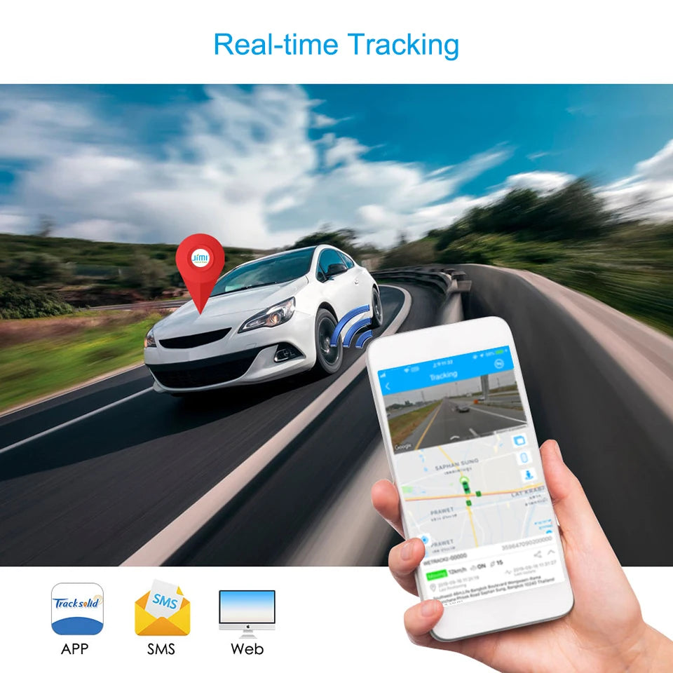 Wetrack2 Moto Car GPS Tracker with Battery IP65 Waterproof Multiple Alarms Real-Time Tracking Remote Cut-Off via Web APP