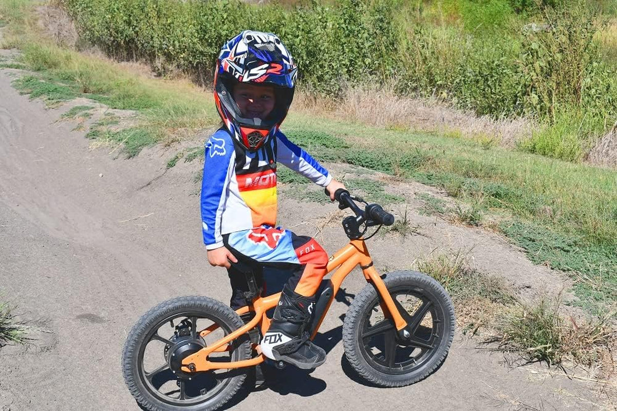 Massimo Motor 24V 350W Electric Balance Bike, Dirt Bike for Kids E13 W/Adjustable Seat Height 16" Large Wheel Aluminum Body Frame up to 6 Hours Long Range Metal Rear Rim(Teal)
