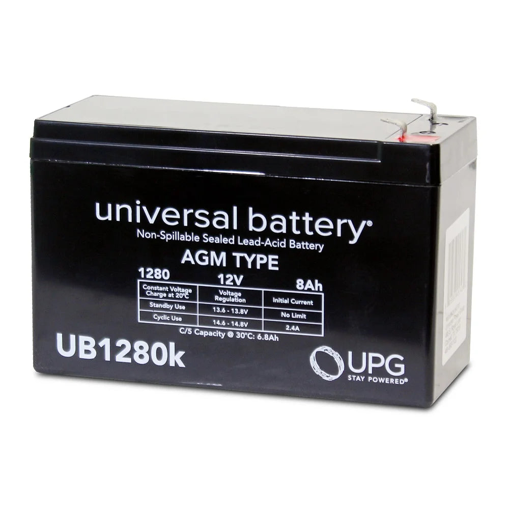 (2 Pack) 12V Battery - 8Ah F1 AGM Battery - Brand - UB1280 - Rechargeable - for Hunting Game Feeders