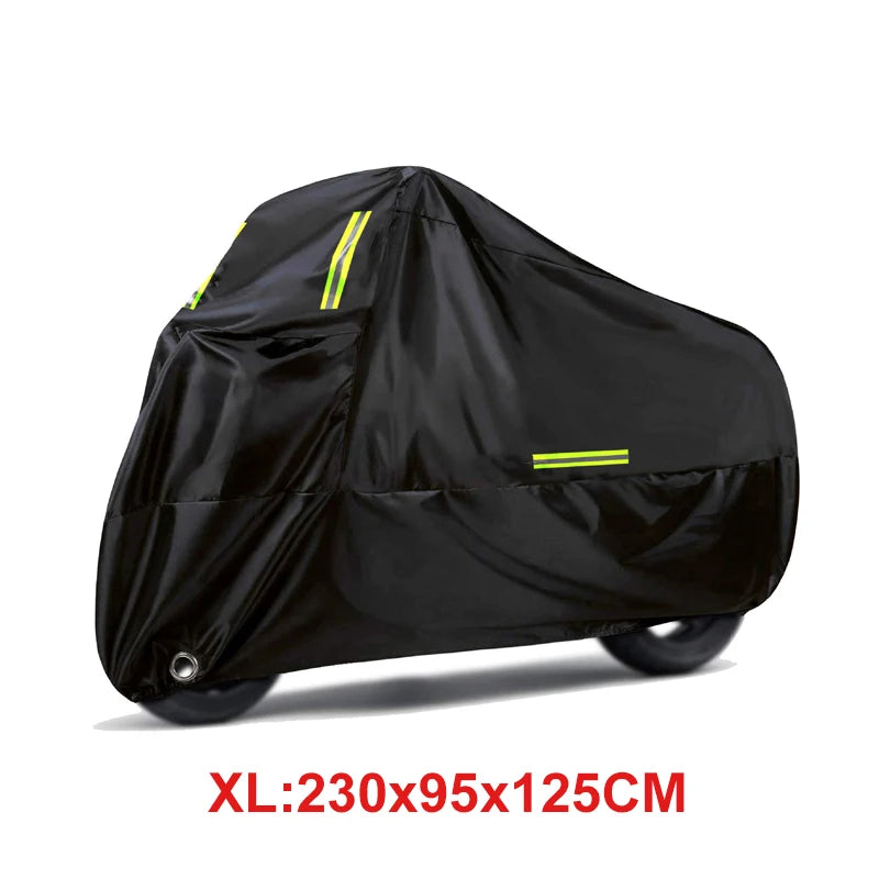 M-4XL190T Motorcycle Cover Universal Outdoor Uv Protector All Season Waterproof Bike Rain Dustproof 210D Motor Scooter Cover
