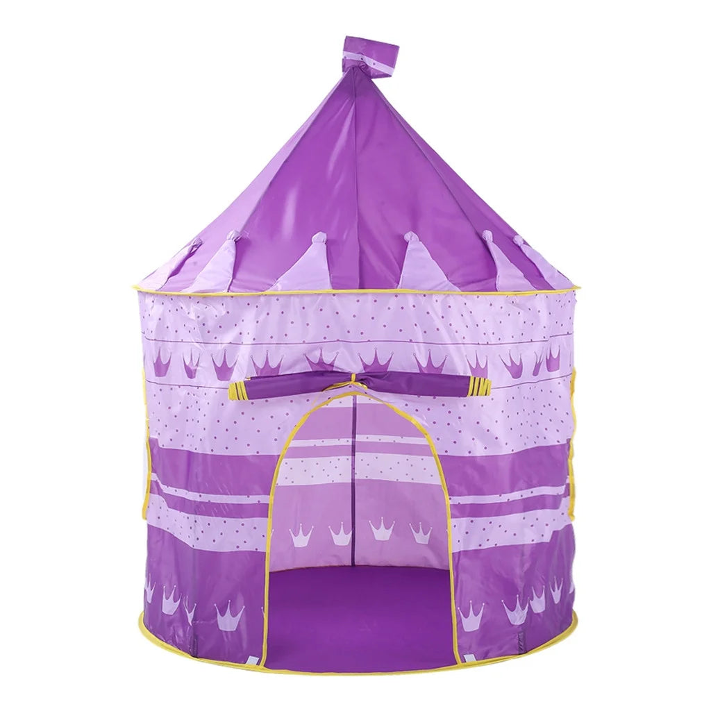Folding Children Kids Playhouse Princess Tent Tunnel In/Outdoor for Boys Girls Autumn Sale-Purple