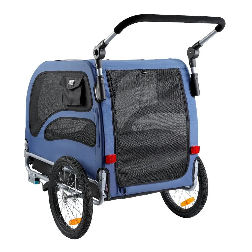Supports up to 100 Lbs, 2-In-1 Pet Stroller Cart Bicycle Carrier, Easy Folding Cart Frame with Quick Release Wheels,Pet Cart