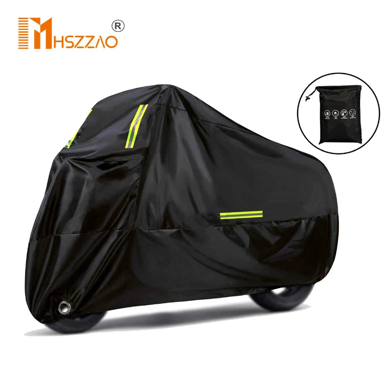 M-4XL190T Motorcycle Cover Universal Outdoor Uv Protector All Season Waterproof Bike Rain Dustproof 210D Motor Scooter Cover