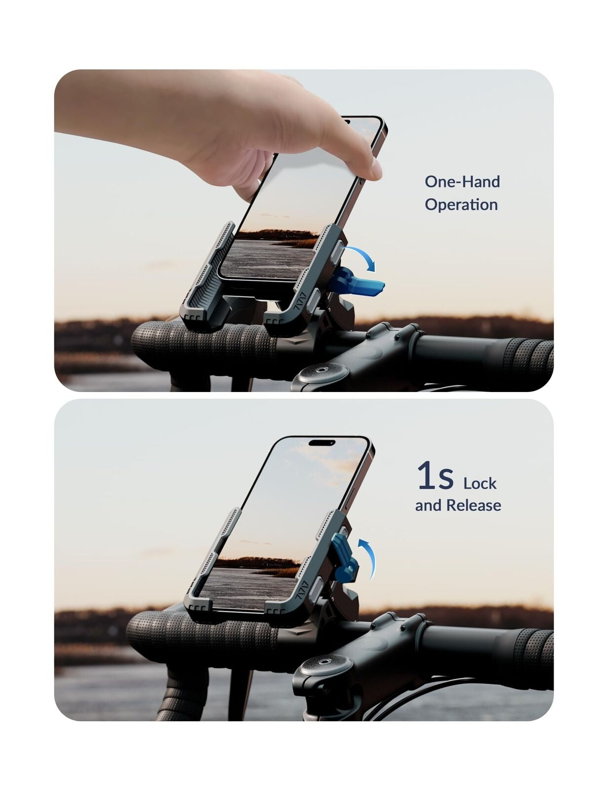 Bike Phone Mount for Electric, Mountain, Scooter, and Dirt Bikes [Camera Frie...