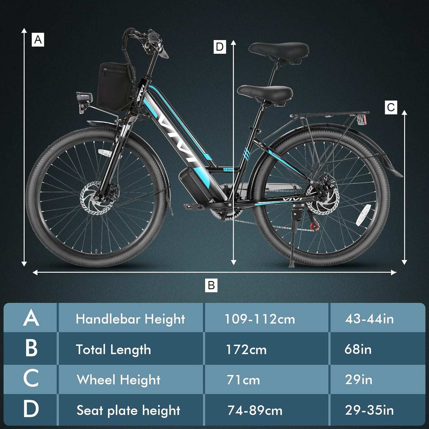 Electric Bike for Adults with 750W Peak Motor, 26" Commuter Electric Bike, 22MPH Cruiser Ebikes with 48V Removable Battery, up to 50 Miles, Lcd-Display, 7 Speed, Cruise Control, UL 2849 Certified