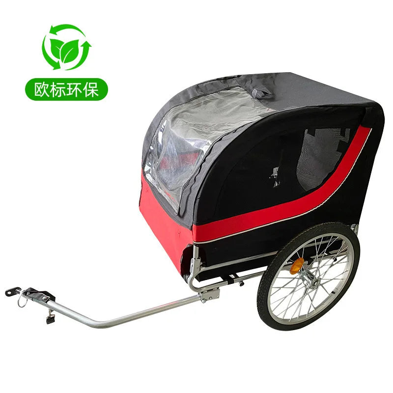 Metal Pet Bike Trailer Outdoor Cycling Cat Dog Stroller Multifunctional Travel Cargo Carrier