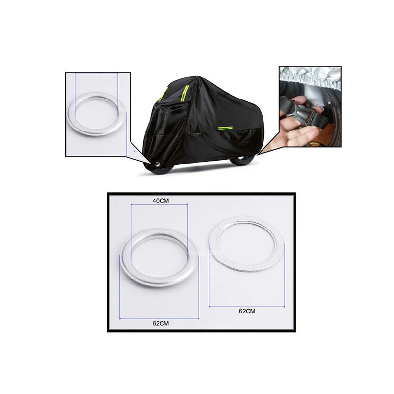 M-4XL190T Motorcycle Cover Universal Outdoor Uv Protector All Season Waterproof Bike Rain Dustproof 210D Motor Scooter Cover