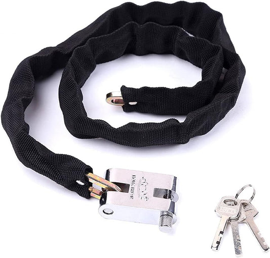 Heavy Duty Motorcycle Chain Lock, 8Mm, 3 Keys, 39.76 In, Black