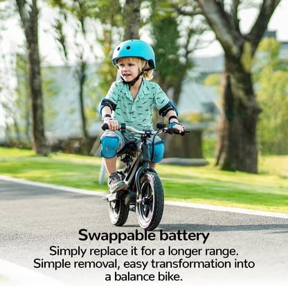 Electric Bike for Kids Ages 3-8,150W/250W Kids Electric Balance Bike with Adjustable Speeds and Seats, 12/14 Inch Tires