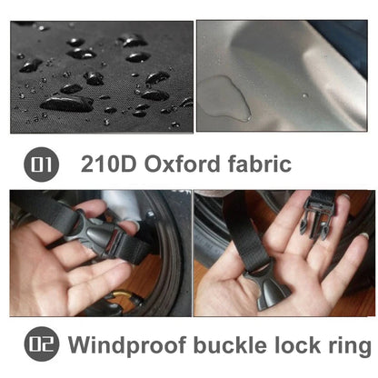 M-4XL190T Motorcycle Cover Universal Outdoor Uv Protector All Season Waterproof Bike Rain Dustproof 210D Motor Scooter Cover