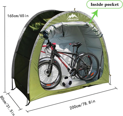 Outdoor Bike Covers Storage Shed Tent,210D Oxford Thick Waterproof Fabric,Outdoor Aluminum Alloy Bracket Bicycle Storage Shed, Neat Tent Bicycle Cover