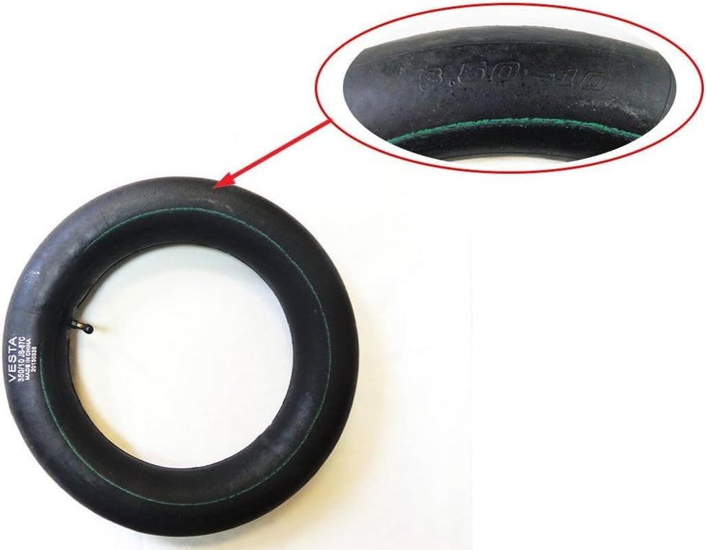 3.50 X 10 10" Inner Tube with Angled Stem Valve for Scooter Moped Pit Dirt Bike Motorcycle 3.5-10