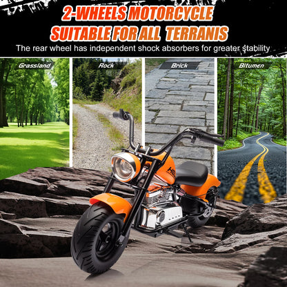 24V Kids Electric Dirt Bike,2-Wheeler Electric Motorcycle,Battery Powered Ride on Toy Car for Aged 8+ Big Kids Gift,W/ Handbrake