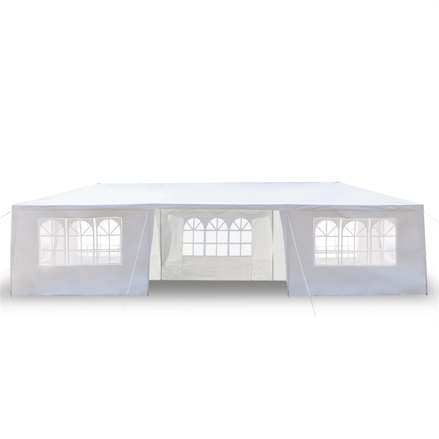 Outdoor Party Tent with 7 Side Walls, 10' X 30' White Patio Gazebo Canopy Tent for Outside, Sunshade Shelter Folding Gazebo Canopy Tent, Waterproof Outdoor Gazebo Tent for Backyard Wedding