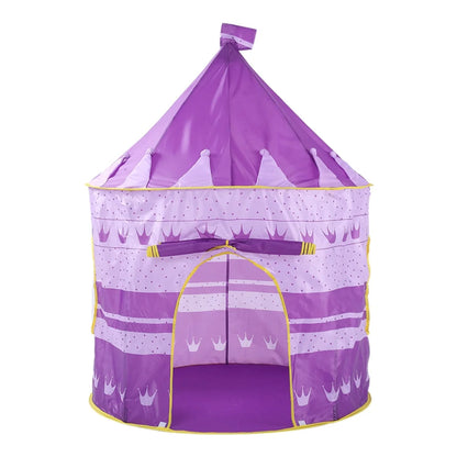 Folding Children Kids Playhouse Princess Tent Tunnel In/Outdoor for Boys Girls Autumn Sale-Purple