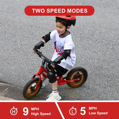 Lightweight Electric Balance Bike for Kid Ages 3-6, 2 Speed Safety Modes Top Speed 9MPH, 180W Motor Electric Bike