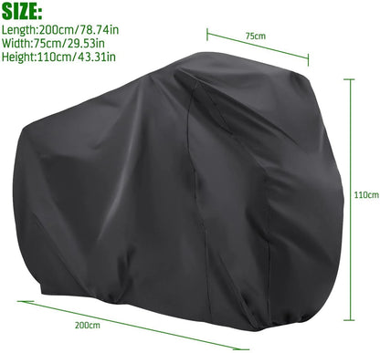 2 Bicycle Cover Two Cycle Mountain Bike/Road Bike Rain Cover ! Waterproof and anti Dust Rain UV Protection (Black)