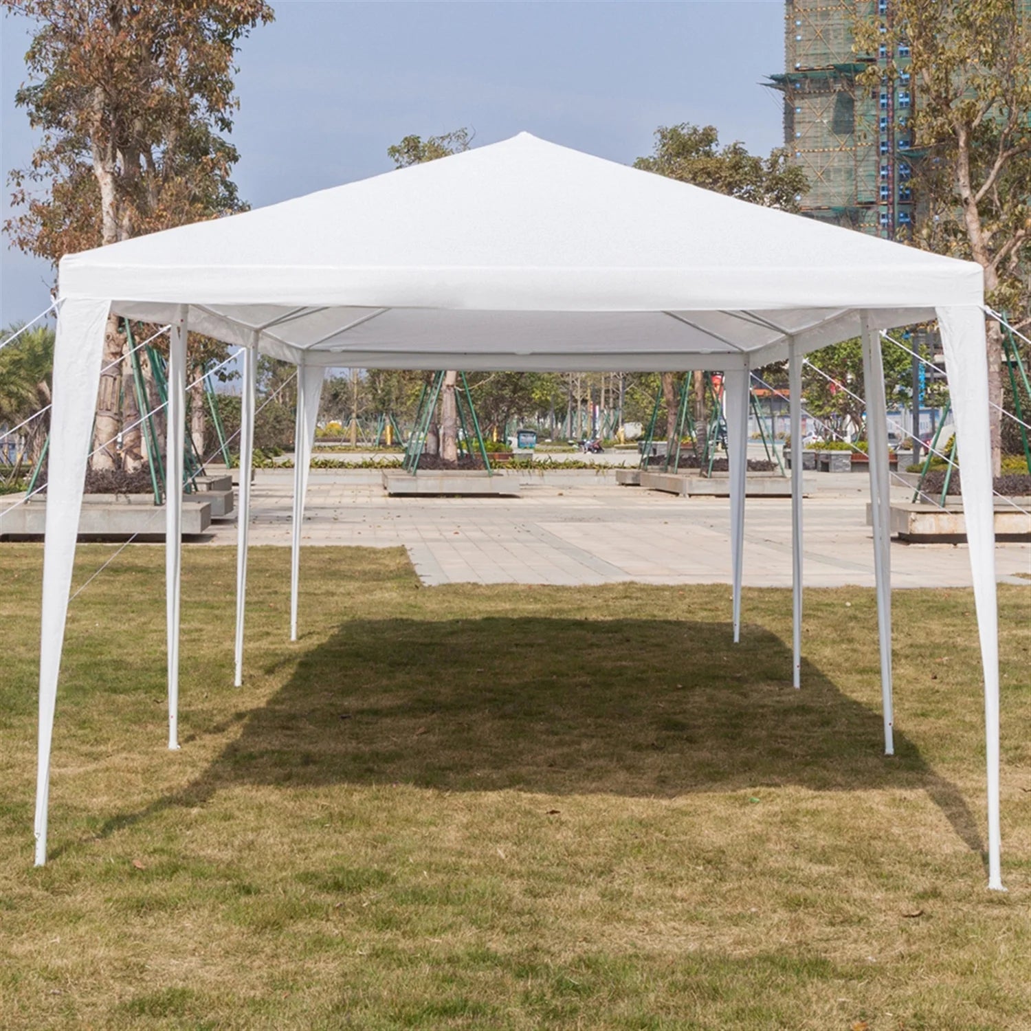 Outdoor Party Tent with 7 Side Walls, 10' X 30' White Patio Gazebo Canopy Tent for Outside, Sunshade Shelter Folding Gazebo Canopy Tent, Waterproof Outdoor Gazebo Tent for Backyard Wedding