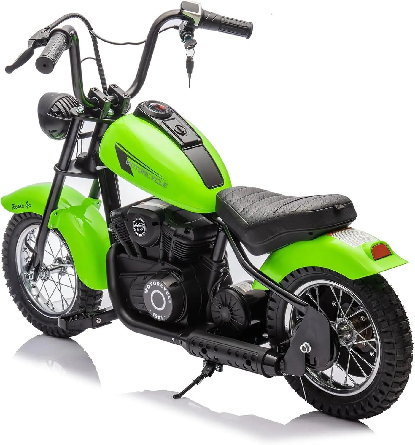 24V Electric Dirt Bike, 250W Electric Motorcycle W/Led Light, Leather Seat- Two Speed Max up to 14MPH & 60 Minutes Motorbike