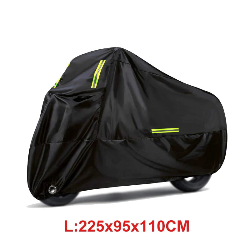 M-4XL190T Motorcycle Cover Universal Outdoor Uv Protector All Season Waterproof Bike Rain Dustproof 210D Motor Scooter Cover