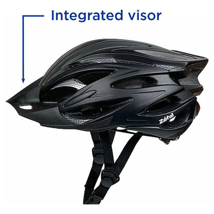 Adult Black Bike Helmet (Universal Adjustment, 24 Vents, Ages 14+)