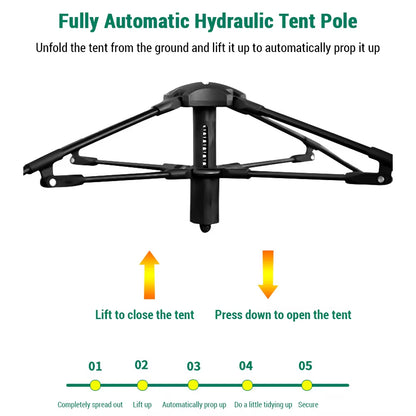 Hydraulic Canopy Tent Outdoor Automatic Quick Open Tent Waterproof Camping Tent 3-4 Person Instant Setup Tent Instant Setup Tent
