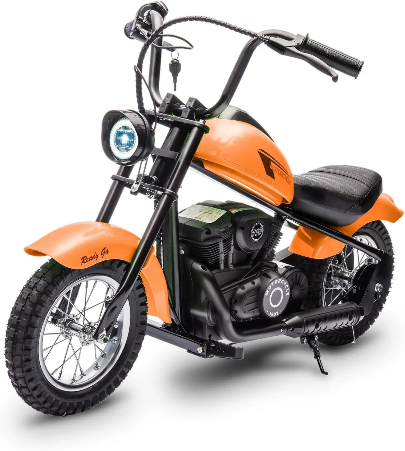 24V Electric Dirt Bike, 250W Electric Motorcycle W/Led Light, Leather Seat- Two Speed Max up to 14MPH & 60 Minutes Motorbike