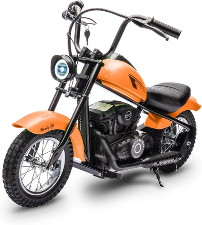 24V Electric Dirt Bike, 250W Electric Motorcycle W/Led Light, Leather Seat- Two Speed Max up to 14MPH & 60 Minutes Motorbike